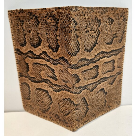 Old Vintage Hand Made Snakeskin & Leather Large Wallet Bi-Fold Good Shape - Picture 3 of 14